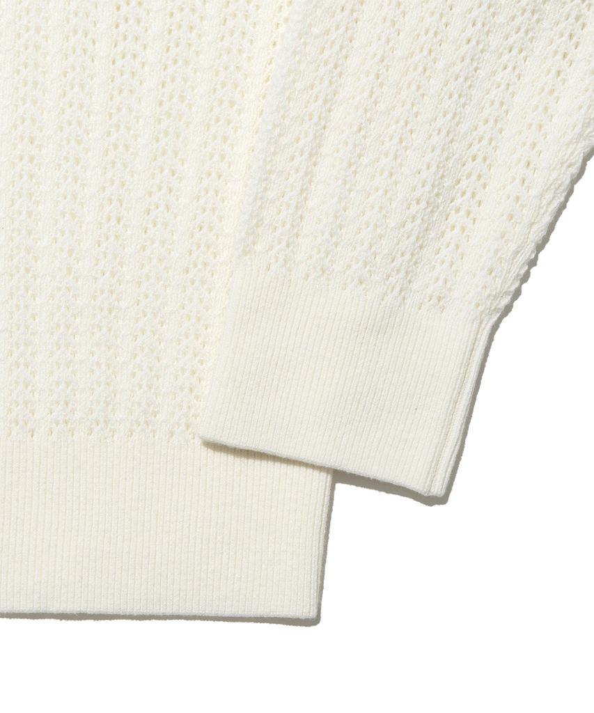 LEE Women'S Round Neck Scallop Knit Ivory