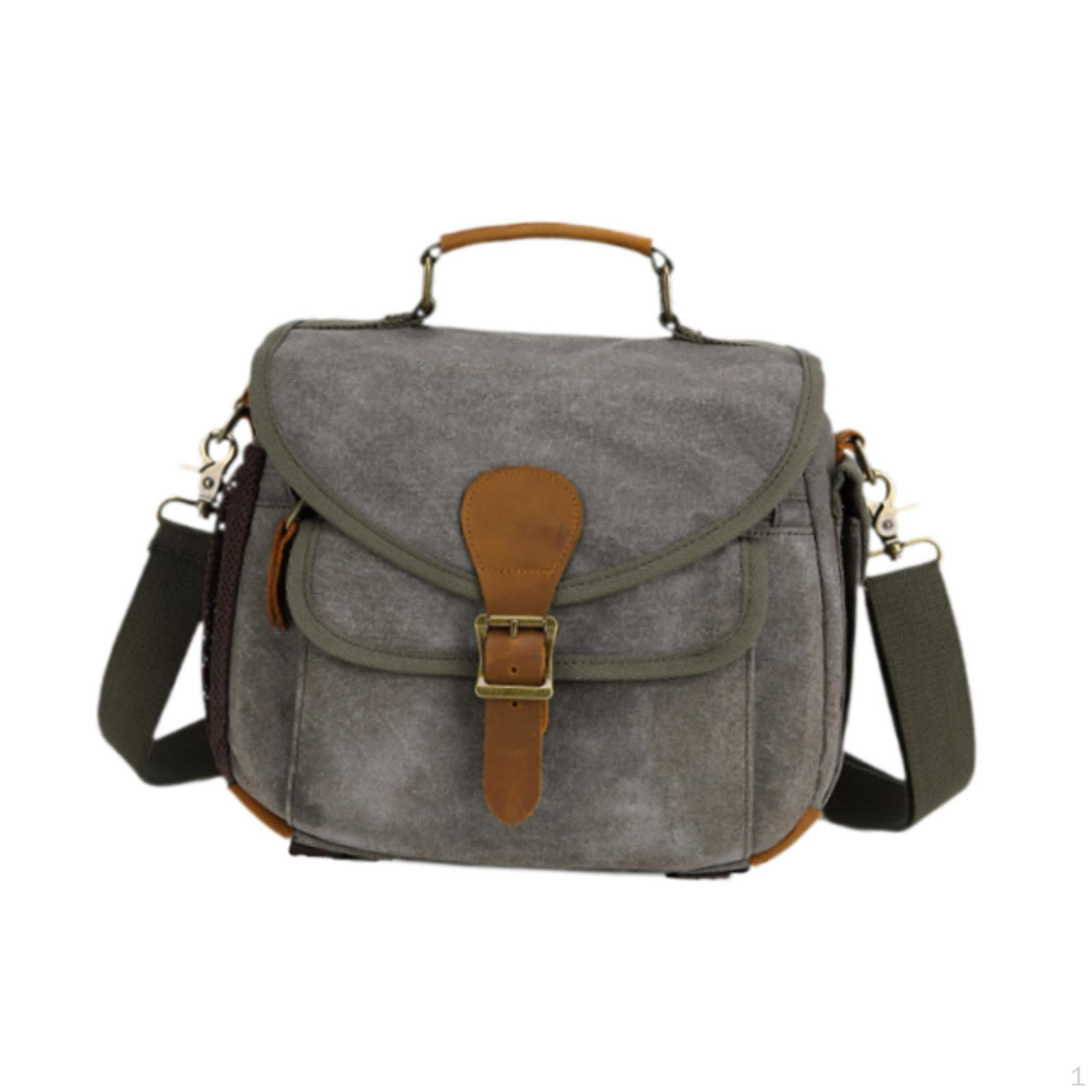 

Сумка для фотоапарата Повсякденна сумка через плече, практичне місце для зберігання об’єктива великої місткості. Подорож для кемпінгу зелений