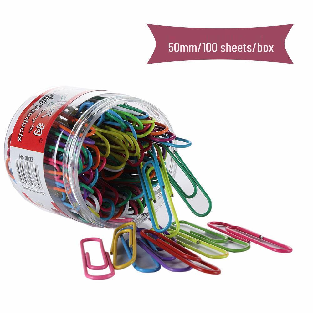 Colorful Silver Nickel-Plated Paper Clips - Creative 50mm Bookmarks