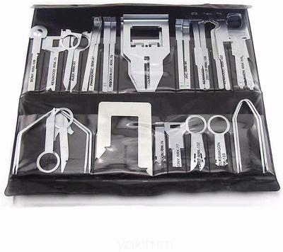 38 peças de kits de ferramentas de reparo de remoção de rádio de áudio estéreo de carro com bolsa resistente, painéis de porta de automóvel, ferramenta de desmontagem interna, chave