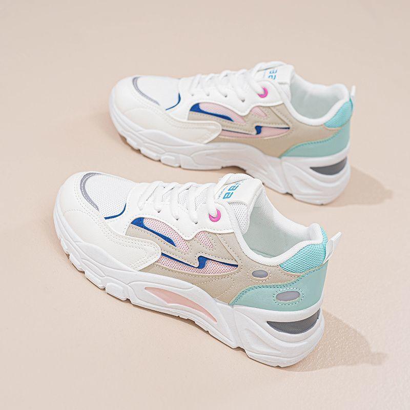 2025 spring women's shoes new breathable mesh shoes children's versatile platform sports shoes casual dad shoes women's trendy shoes