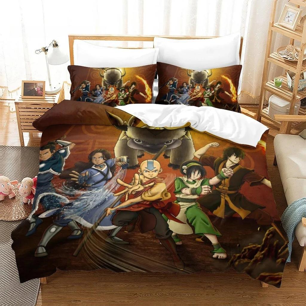 New Avatar The Last Airbender Beding Set Single Twin Ful Quen King-Sized Dimensionsd Dimensions Bed Linen Set Adult People Bedrom Duvet cover Sets