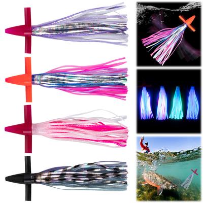Octopus Squid Skirt Bait Fishing Marlin Tuna Trolling Lure 18cm Trolling Fishing Bait Trolling Skirt Tuna Lures for Sea Fishing