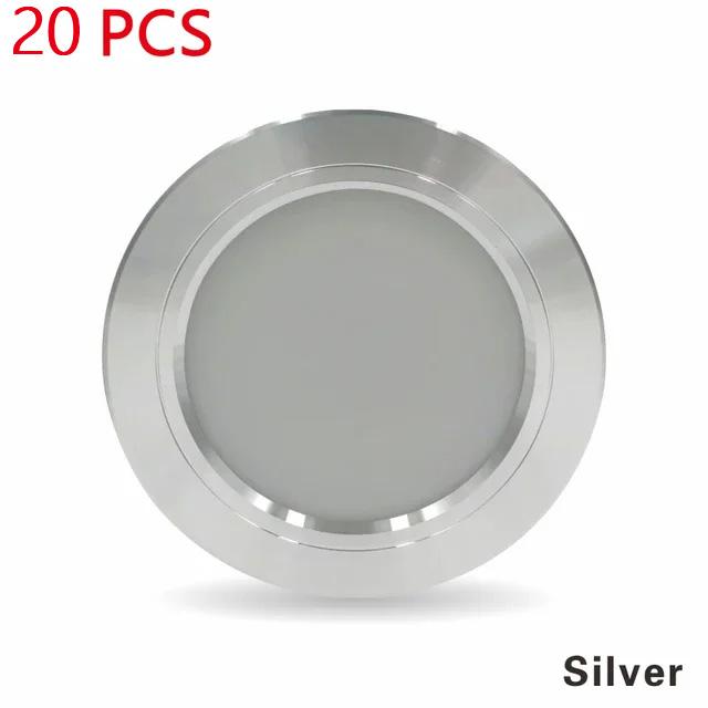 Aoyuansea 20Pcs High Brightness Round Recessed Ceiling LED Spot 5W 9W 12W 15W 18W 220V Indoor Bedroom Recessed Ceiling Downlight