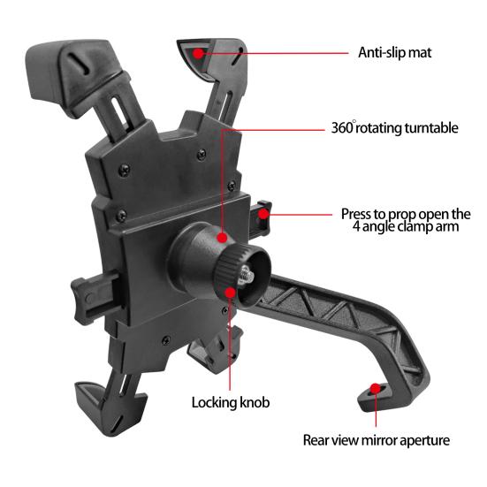 Mobile Phone Holder Blocking Anti-skid Four No Button Corner Locking Convenient Operation Cellphone