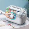 3 Layers Large Capacity Medicine First Aid Kit Medicines Split Multi-Layer Storage Boxes Portable Plastic Medical Box Household