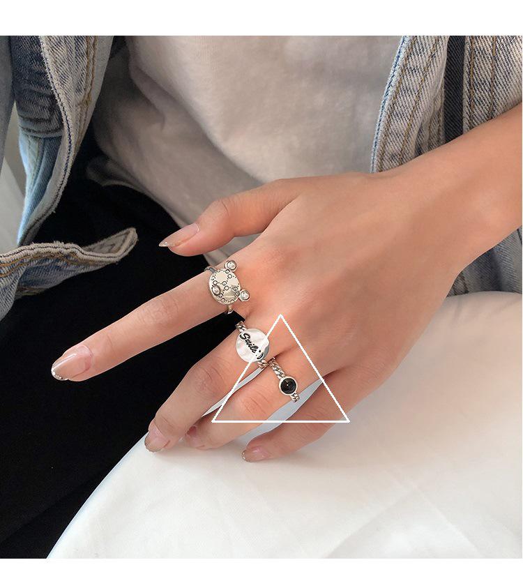 Korean-Style S925 Sterling Silver Ring - Simple, Retro, Trendy Index Finger Ring for Women