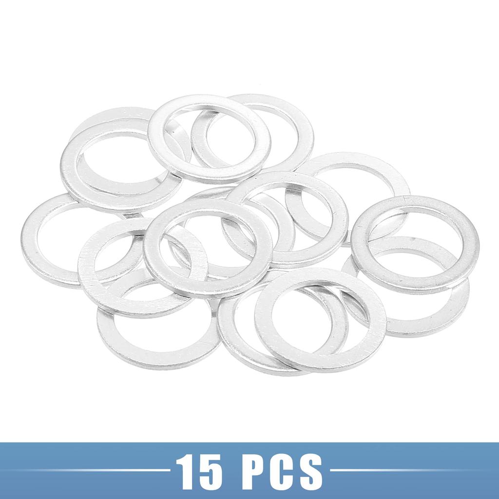 ACROPIX Drain Plug Gasket Aluminum Alloy 94109-20000 20mm Crush Washer Seal Fits Honda Acura 15 Sets