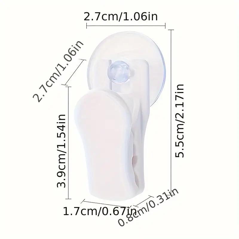 1/4PCS Multifunctional Bathroom Towel Storage Clip Kitchen Small Hook Rotating Household Suction Cup Punch-free Clip