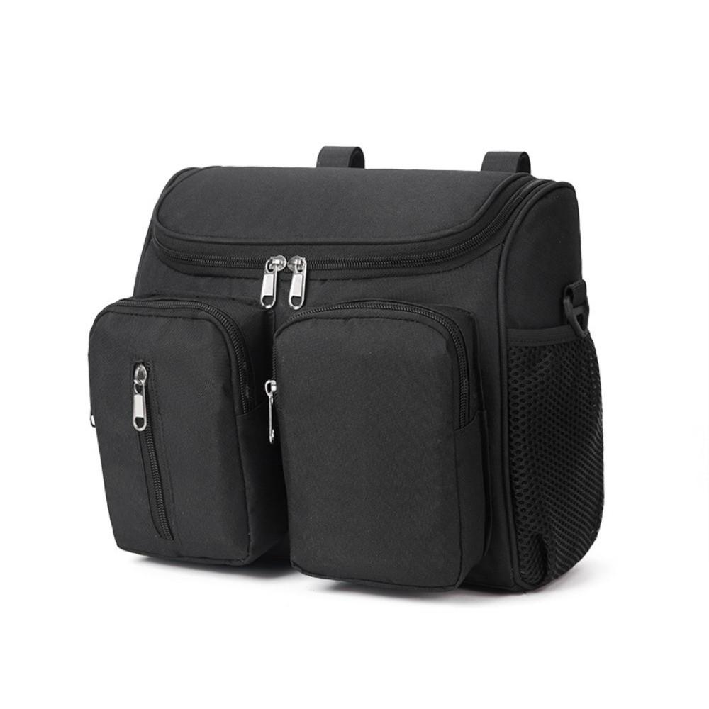 

Oxford Cloth Mommy Shoulder Bag Multi-Pocket Diaper Bag Organizer Strolling Baby Artifact чёрный