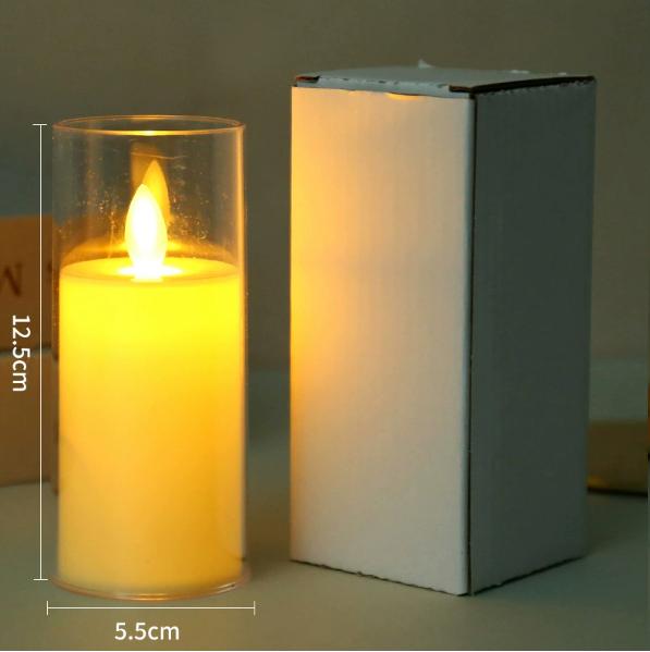 Flameless Electric Candles Light Acrylic Battery Flickering Fake Tealight Candle Halloween Wedding Christmas Decoration 2025 NEW