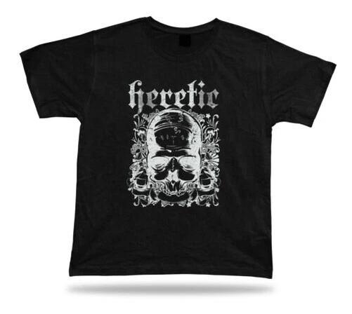 Tshirt Tee Shirt Birthday Gift Idea Heretic Skull Evil Hardcore Emblam Stylish M