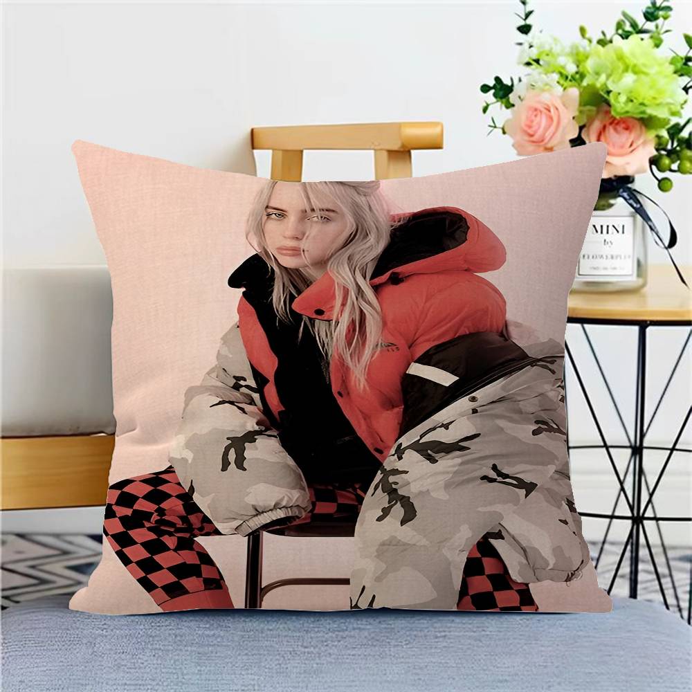 B-Billie E-Eilish Pillow Anime Pillow Sofa Bed Head Pillow Cover Cushion Cover 45x45 Cm Fashion