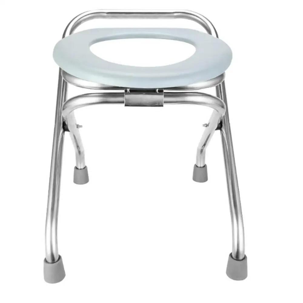 Stainless Steel Portable Toilet Seat O-Shaped Elderly Toilet  for Camping Hiking Trips