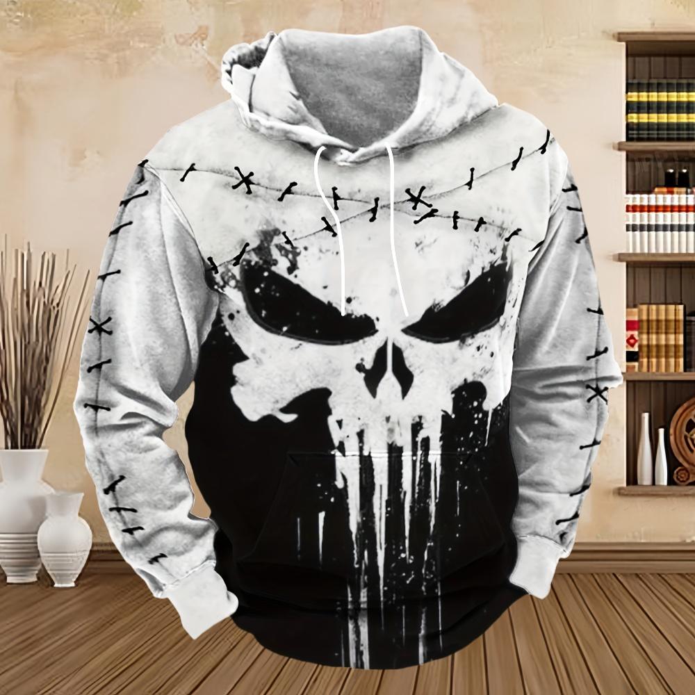 Nové Mikiny Punk 3D Potisk Lebky Vintage Sport Street Kolo Běh Unisex Grafické Mikiny Podzim Tělocvična Dlouhý Rukáv Tričko