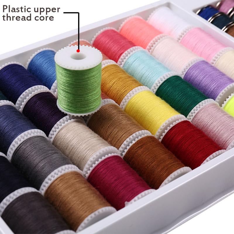 60 Teile/satz Nähgarn Maschine Fäden Stich Liefert Set Stickerei Box Spule Zubehör
