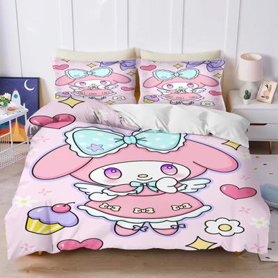 My Melody 3-teilig 1 Bettbezug Einteiliges Bettwäsche-Set Comforte Luxus Exquisites Geburtstagsgeschenk Polyester Heimdekoration