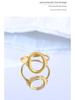 Vergoldete S925 Sterling Silber Oval Eiform Offener Ring Fassung mit Aussparungsdesign für Damen