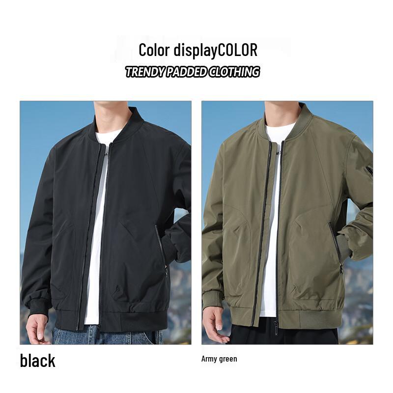 EASTERN CAMEL Men's Casual Loose Fit Bomber Jacket