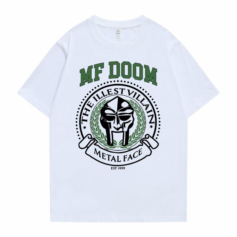 Rapper Mf Doom Madvillain The Illest Villain Metal Face Graphic Print T-shirt Male Casual Oversized Tshirt Men Hip Hop T Shirts