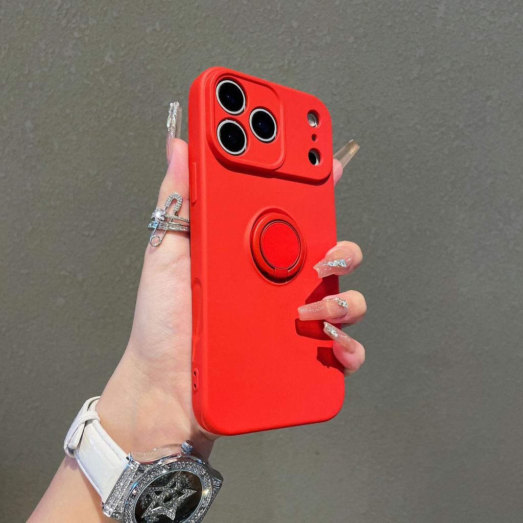 Liquid Ring Suitable for IPhone17ProMax Mobile Phone Case Car Bracket Apple 16 Fall Protection Case Full Package