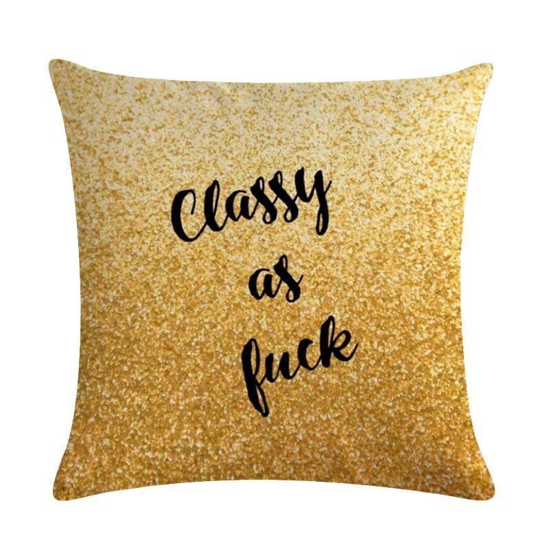 bebe gold throw pillows