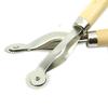 2Pc Wood Handle Overneedle Wheel Leather Needle Spacing Paper Perforating Tool Roulette 2Mm-B61B