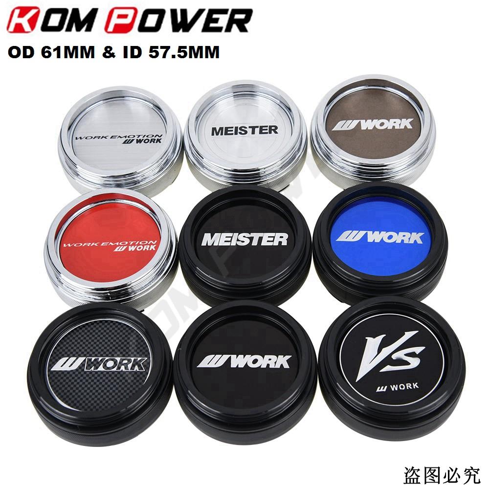 4PCS 61MM OD / 57.5MM ID Sport Rim Cap WORK EMOTION MEISTER VS Sticker Centre Cap Rim Wheel Cover Cap Hubcaps