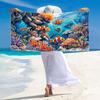 Underwater Artbig Fish Art Print Beach Towel, Large Soft Quick Dry Towel for Beach Camping Swimming
