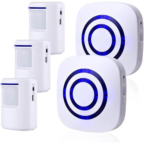 Fine Passage Alarm, Wireless Alarm System with Motion Sensor, Access Speed, Motion Bell with 38 Ringtones, Driveway Alarm