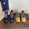 2024 Children Fashion Short Boots for Girls Boys Autumn New Korean Style Soft Thick Bottom Anti-slippery Versatile Leather Shoes