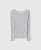 Lugkaeseuteu Ray Boat Neck Slim Knit_Light Grey