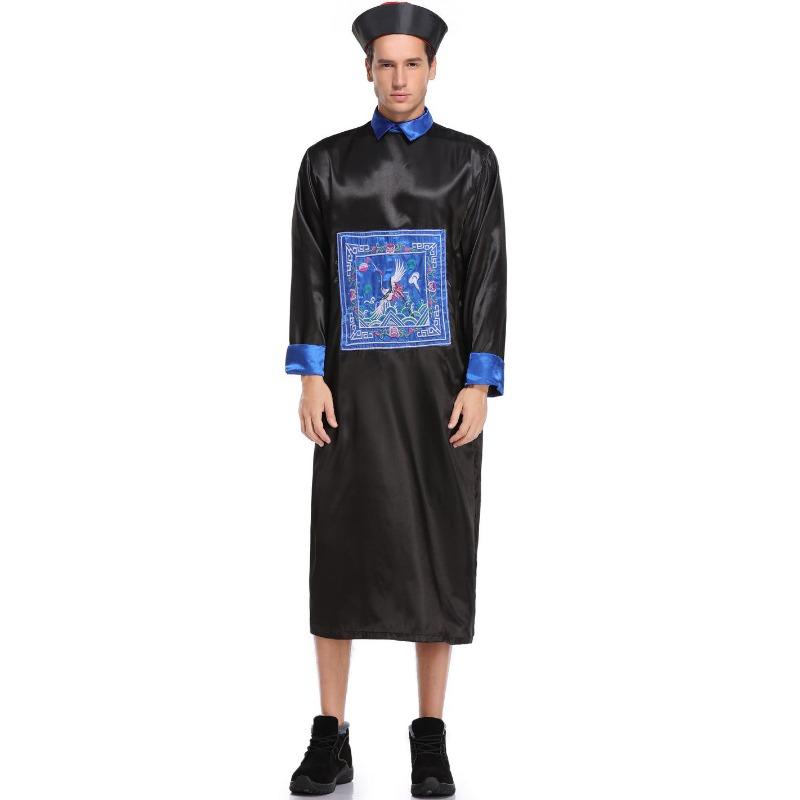 Movie men's zombie costumes, Halloween costumes, adult men's Qing Dynasty costumes, Uncle Ying's ghost costumes