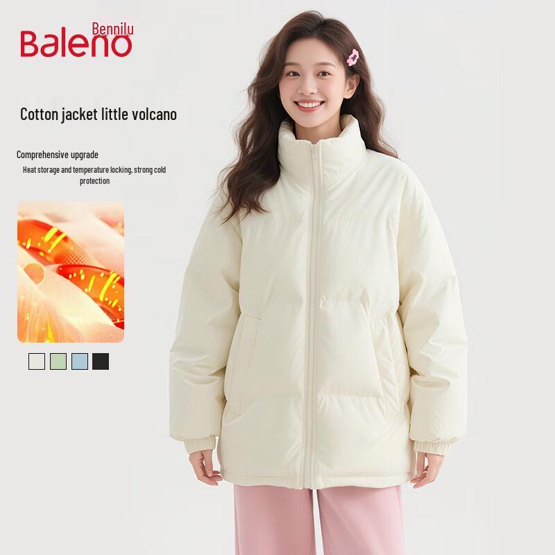 

Baleno Women s Retro Stand Collar Padded Winter Jacket L
