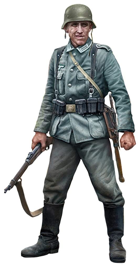 Master Box 1/35 Scale German Wehrmacht Infantry Soldier (1 Figure) 1939-1941 with Small Arms Runner, Plastic Model Kit MB35227