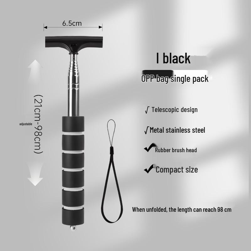 Stainless Steel Telescopic Rearview Mirror Wiper for Car Window Defogging