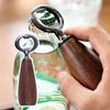Creative Beer Can Opener Stainless Steel Wooden Bottle Opener Beer Bottle Opener  Household Use