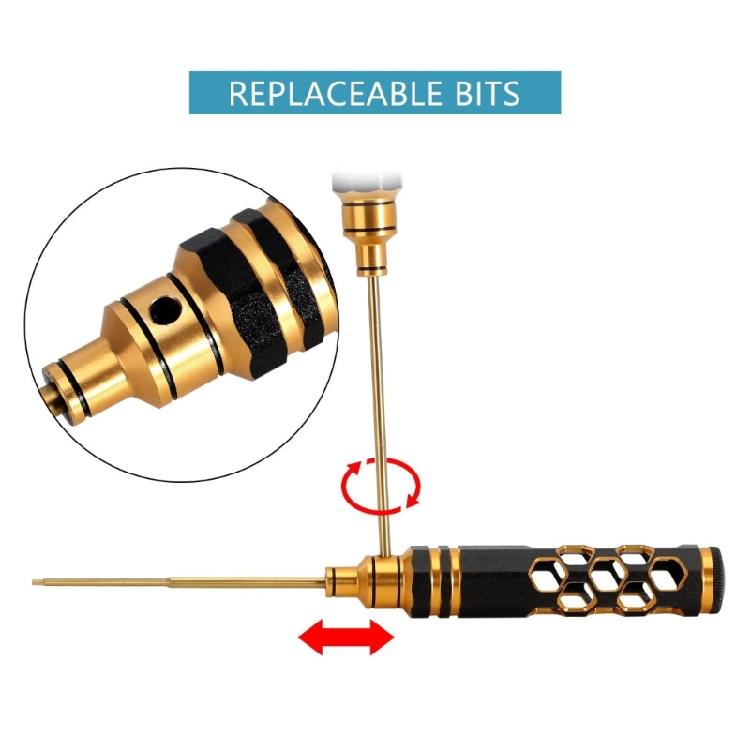 4-teiliges Sechskantschraubendreher-Set Beschichtete Spitze 1,5/2/2,5/3,0 mm Sechskantschlüssel Allen-Schlüssel Verbessert die Kontrolle Modellbauwerkzeug