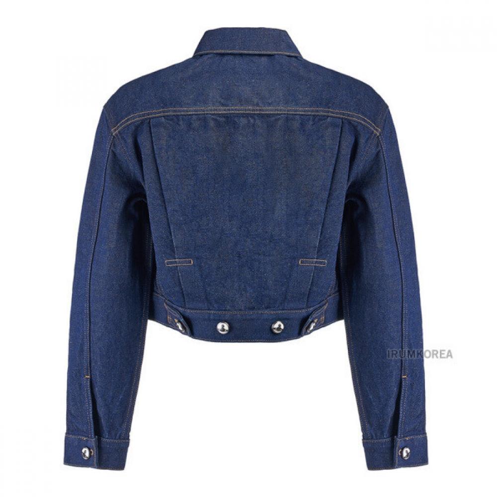 Vivienne WeStwood Label LuSSo SS25 Women S Crop Marlene Denim Jacket 19010018 W0162 K406