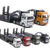 1: 50 Alloy City Flatbed Transport Vehicle, Multiple Trailers, 33Cm Car Model, Cloud Ladder Truck, Excavator