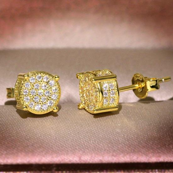 Rhinestone Ear Studs Lightweight Sparkling Stud Earrings Elegant Daily Wear Earrings Jewelry for Women Men Party Accessories