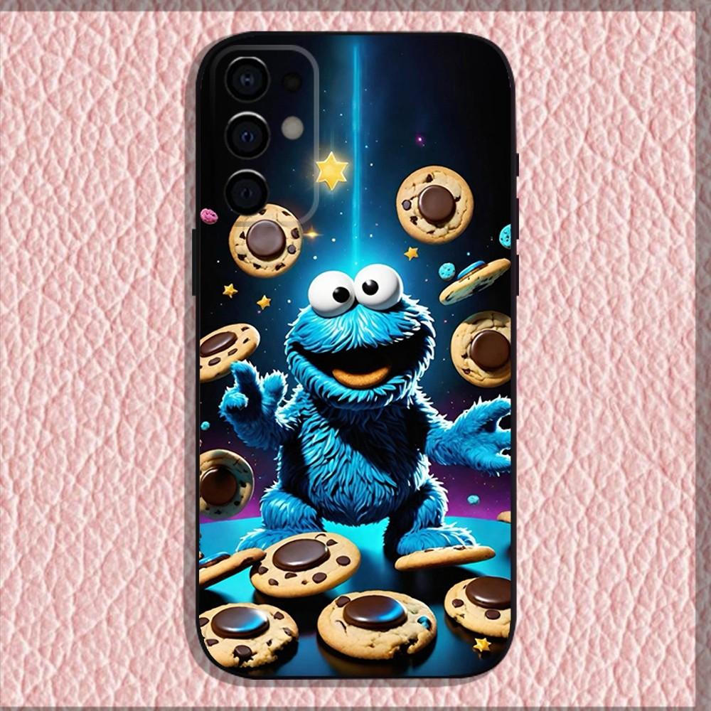 Funny C-Cookie-M-Monster Phone Case For Samsung S24,S21,S22,S23,S30,Ultra,S20,Plus,Fe,Lite,Note,10,9,5G Black Soft Shell