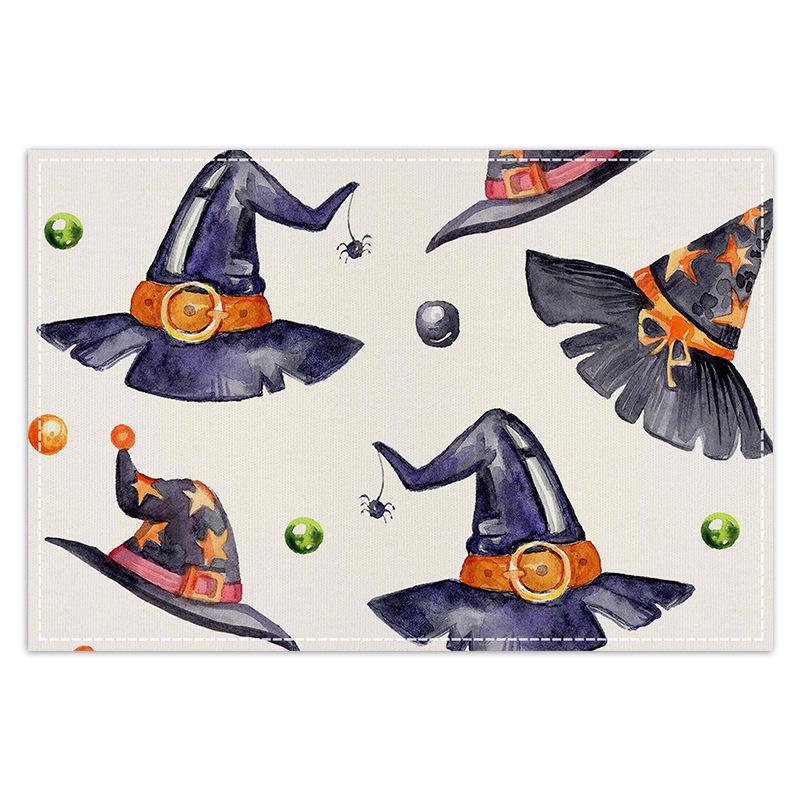 Halloween Pumpkin Placemat Set of 4 – Heat-Resistant Table Mats for Family Gatherings