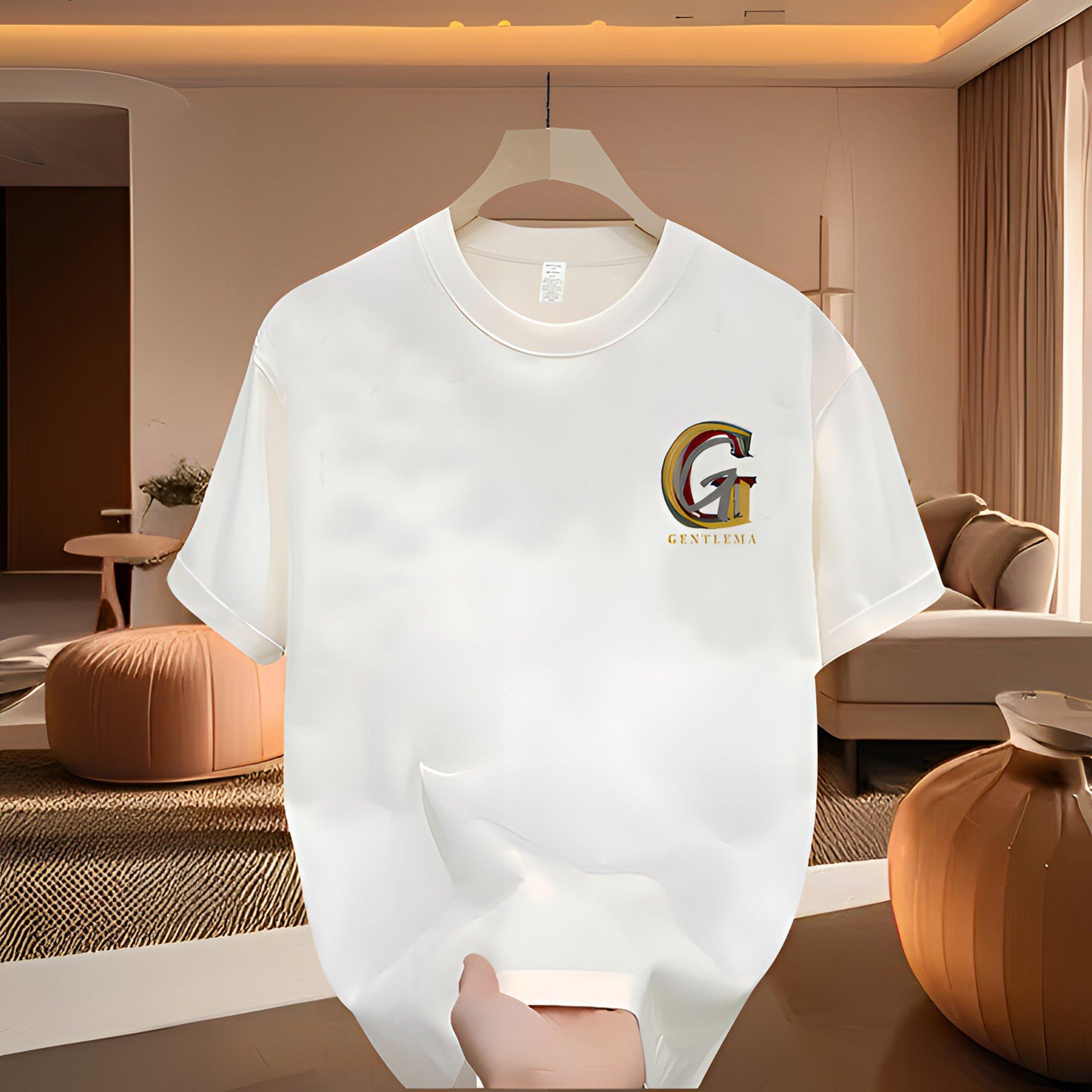 

Cross-Border Exclusive Explosive Goods, Good Goods 100% Pure Cotton Versatile Letter Printing Casual Pure Cotton Tops Tide 3XL