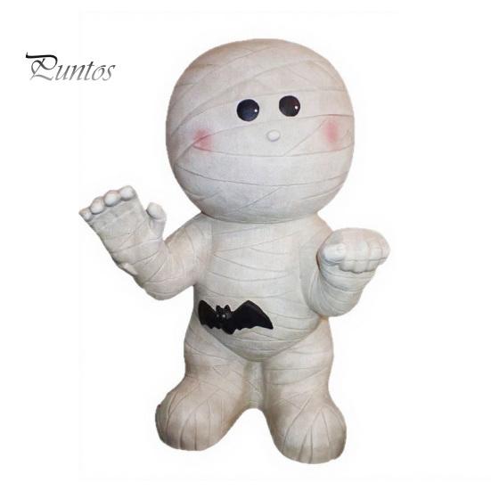 Festive Resin Ornaments Halloween Mummy Statue, Spooky Glowing Figurine for Indoor Outdoor Decor, Figurines LED Creepy Party Ornament Haunted