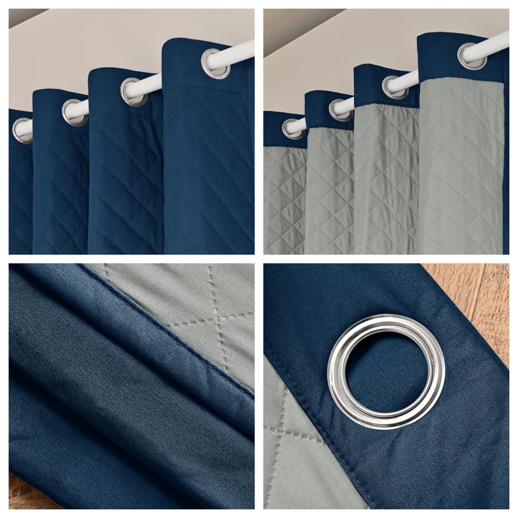 1panel Solid Colour 100% Blackout Winter Curtain, Warm Curtains for Living Room, Bedroom, Add Cotton Curtains Grommet Top