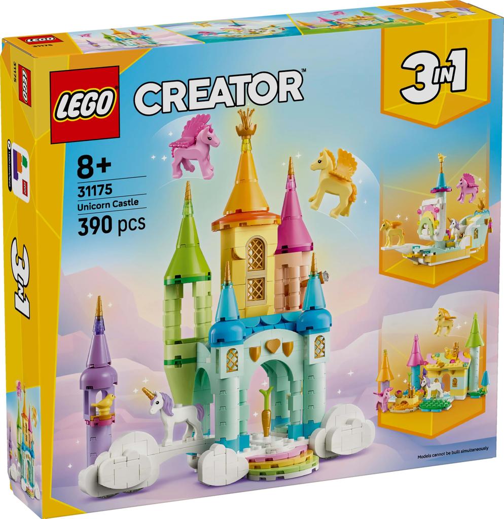 LEGO Creator Einhorn-Schloss 31175 Spielzeugbausteine für Jungen und Mädchen ab 8 Jahren, Authentisches Japanisches Produkt