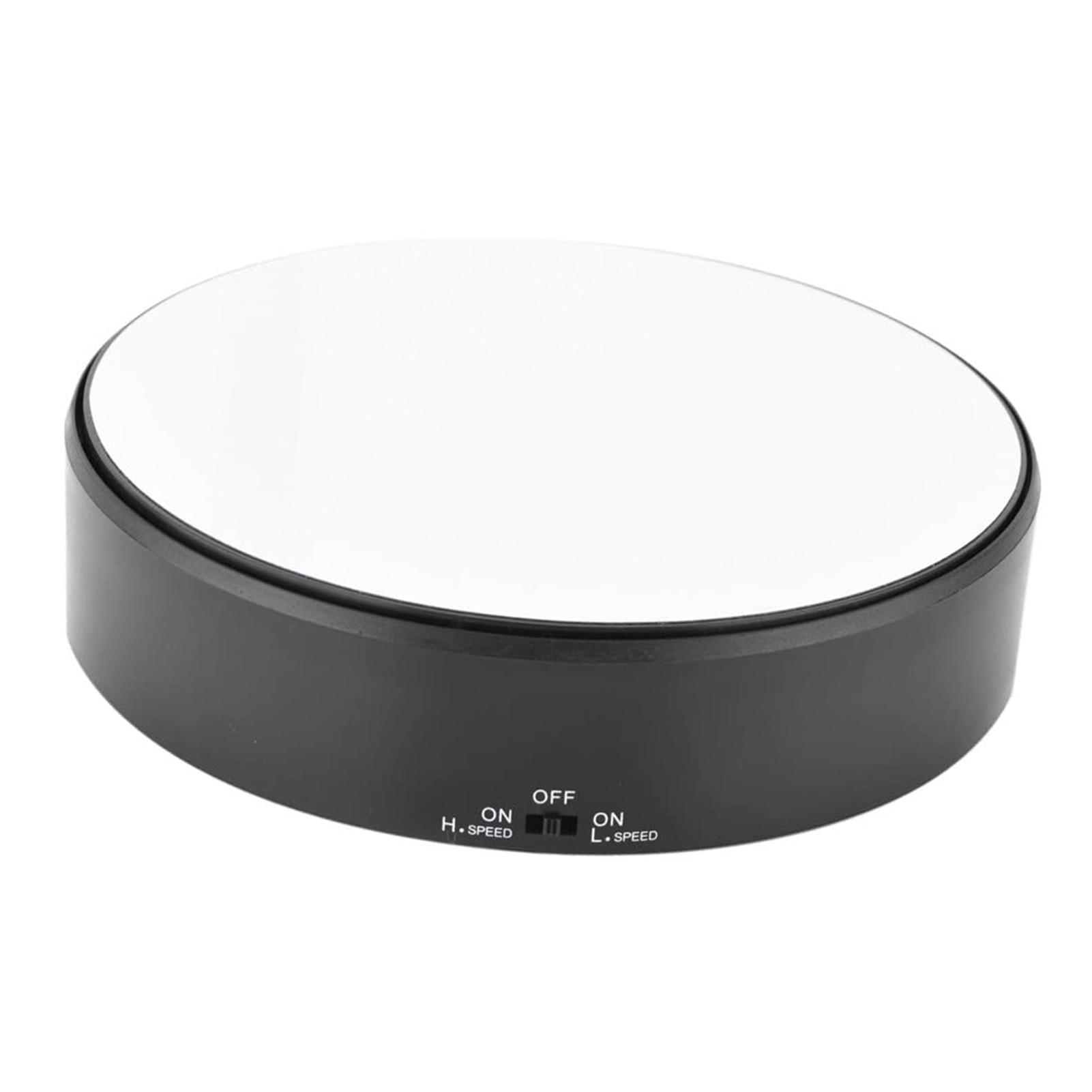 

Mirror Surface 360 degrees Rotary Display Stand Adjustable Rotating Speed Turntable Jewelry Holder белый