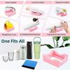 Silicone Cup Holder For Tumblers With Built In Slot Small Tumbler Stand Household Cup Cradle Non Slip Stable Desk Organizer
