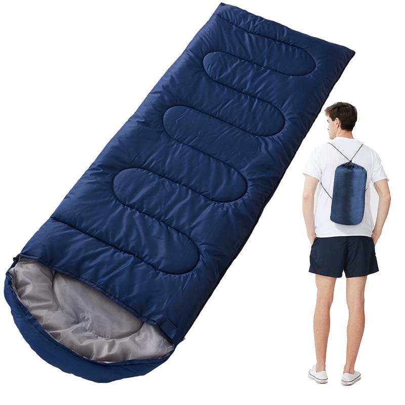 

Portable Warm Hooded Sleeping Bag for Outdoor Camping - Thickened for Spring, Autumn, Winter No hood, Random color